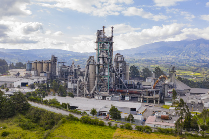 Industria. Planta de Unacem Ecuador que está ubicada en Imbabura.