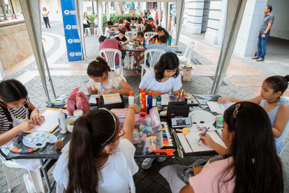 Los menores se expresaron a través del arte.