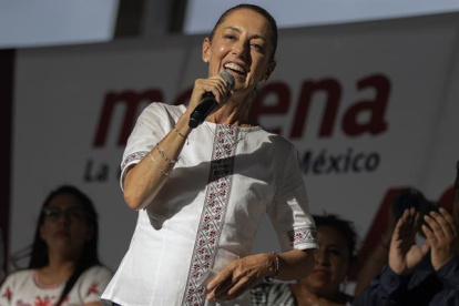 La aspirante a la candidatura presidencial del oficialismo Movimiento de Regeneración Nacional (MORENA), Claudia Sheinbaum