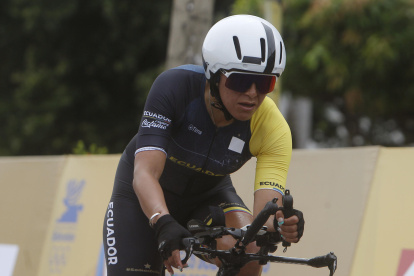 La ciclista ecuatoriana Miryam Núñez, en una fotografía de archivo.