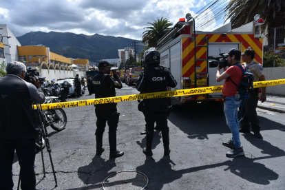 Vista hoy del sector del incendio en el Centro de Adolescentes Infractores "Virgilio Guerrero", un correccional de menores, en Quito.