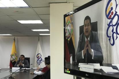 El presidente del Consejo de Participación Ciudadana participa de una actividad oficial.