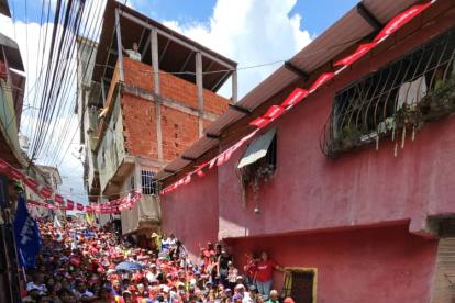 Concentración de simpatizantes del chavismo en Caracas.