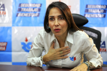 La candidata Luisa González, por la Revolución Ciudadana.