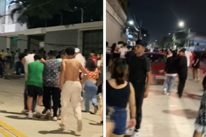 En redes sociales, asistentes al evento publicaron videos en los que se observa el caos durante la celebración.