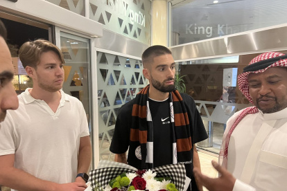 Carrasco en su llegada.