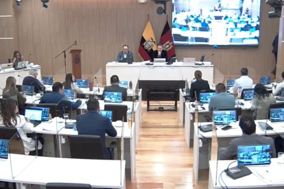 Resolución. En la sesión del Concejo Municipal se debate el tema de la seguridad de Quito.
