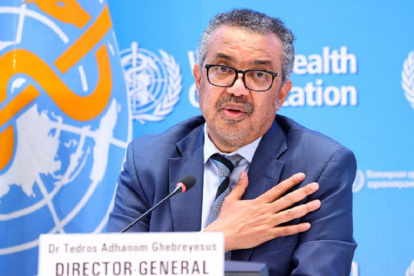 el director general de la OMS Tedros Adhanom Ghebreyesus.