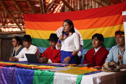 La reunión de la Conaie se produjo en Conocoto, al oriente de Quito, con la mayoría de sus organizaciones.