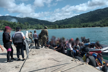 Un total de 150 migrantes fueron rescatados en el sector de Isla Oro en la Comarca de Guna Yala