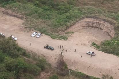 Operativo. La pista clandestina fue encontrada por la vigilancia aérea.