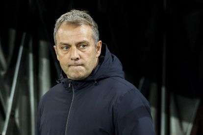 Cologne (Germany), 28/03/2023.- (FILE) A file photograph of Germany"s head coach Hansi Flick before the friendly international soccer match between Germany and Belgium in Cologne, Germany, 28 March 2023, re-issued 10 September 2023. The German Soccer Federation (DFB) has released headcoach Hansi Flick and his assistance coaches Marcus Sorg and Danny Roehl on 10 September with immediate effect as they announced in an official statement. (Futbol, Amistoso, Bélgica, Alemania, Colonia) EFE/EPA/Ronald Wittek