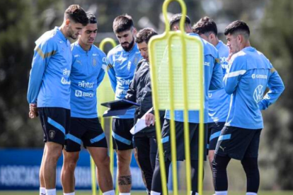 Los jugadores uruguayos confían en que ganarán el partido en Quito.