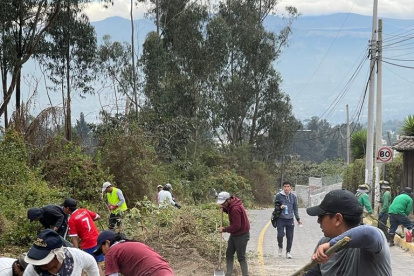 Unión. La limpieza se dio entre todos los miembros de este sector.