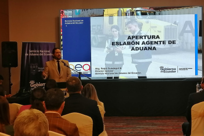 Evento.- Ralph Suástegui, director del Servicio Nacional de Aduana de Ecuador.