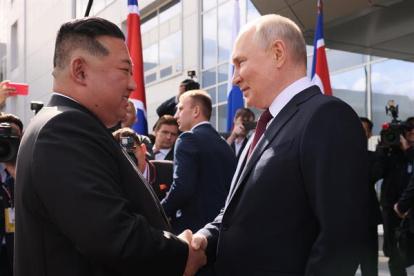 Encuentro. Kim Jong-un visita a Vladímir Putin y llegan acuerdos de cooperación militar y espacial.