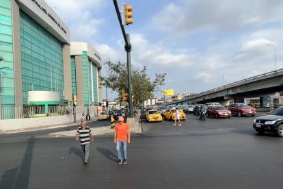 Señaléticas. A lo largo de las avenidas Carlos Luis Plaza Dañín y Francisco de Orellana, como en sus intersecciones, no hay división de carriles ni pasos cebras.
