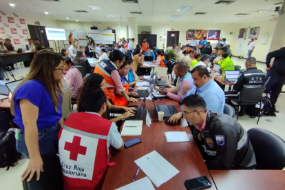 Representantes de instituciones públicas participaron de un ejercicio de simulación.