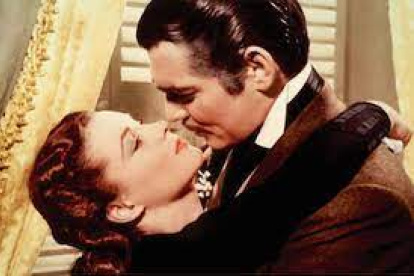 Vivien Leigh junto a Clark Gable en la mítica película. Se cuenta que la actriz y su personaje de Scarlett O" Hara eran iguales en caprichos, exigencias y desplantes. Sin duda, unda de las primeras divas de Hollywood.