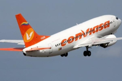 Aerolínea.- Una de las naves de la empresa estatal Conviasa.