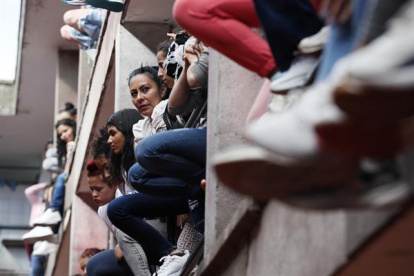 Reclusas participan en un evento en la cárcel de Mujeres El Buen Pastor, el 15 de septiembre de 2023, en Bogotá.