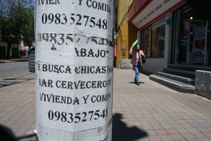 Opciones. La variedad de trabajos, algunos seguros o fijos, también se exhibe en postes y sitios públicos de la ciudad.