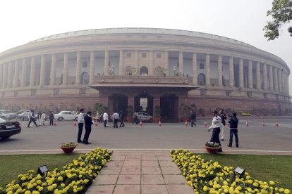 Foto de archivo de la fachada del Parlamento indio, en Nueva Delhi.