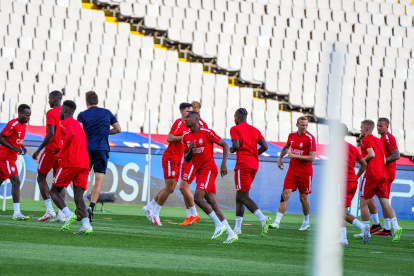 Los de Bélgica realizaron su último entrenamiento en Barcelona.
