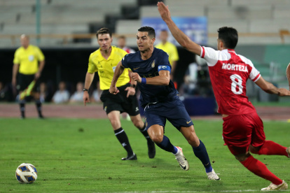 El delantero portugués Cristiano Ronaldo fue capitán del Al Nassr en el duelo ante Persépolis.