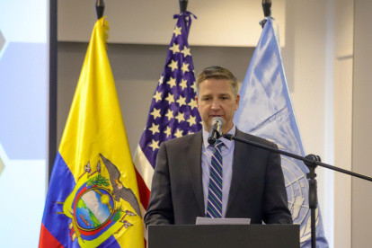 Postura. Darby Parliament ratificó el apoyo de EE.UU. al Ecuador y el resto de países de la región.