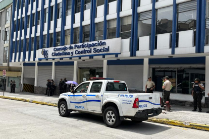 En los exteriores del Consejo de Participación hubo presencia policial desde las primeras horas del 20 de septiembre.