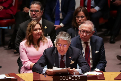 En el Consejo de Seguridad, Lasso hizo un llamado a la paz en la invasión a Ucrania.