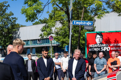 Alguno jugadores de los "red devils" estuvieron presentes en el homenaje.