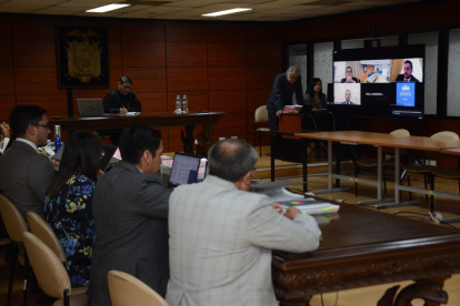 Diligencia. La vocal de la Judicatura Maribel Barreno fue convocada nuevamente para la audiencia el 27 de septiembre.