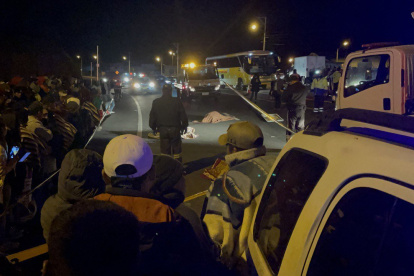 Escena. A poca distancia quedaron los cuerpos de la familia Pilco.