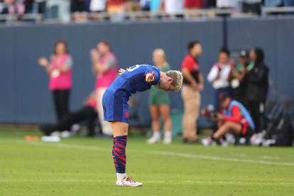Rapinoe recorrió la cancha luego de jugar 53 minutos ante Sudáfrica.