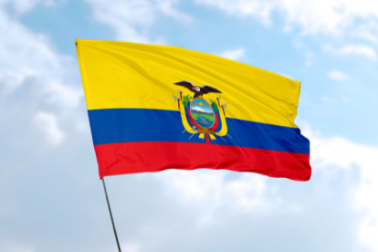 La bandera de la República del Ecuador es el símbolo que representa al país y se compone de los colores amarillo, azul y rojo.
