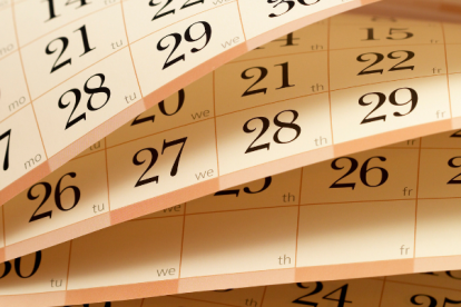 Referencial. Calendario de feriados.