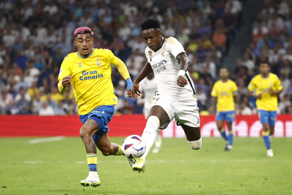 Vini volvió luego de una lesión sufrida hace varias semanas en el Bernabéu.