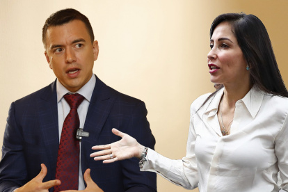 Encuentro. El cara a cara entre Luisa González y Daniel Noboa está previsto para las 19:00 del domingo.
