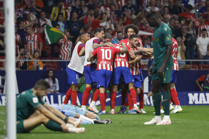 El colchonero celebró la remontada.