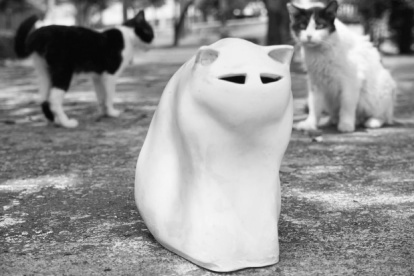 Exhibición. En la imagen, una de las esculturas que será intervenida.