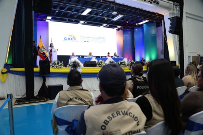 Preparación. Actividad oficial del Consejo Nacional Electoral, días atrás.