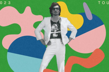 Arte promocional de la gira "Prismarama", de la que formaba parte el concierto cancelado