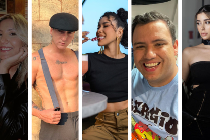 Ellos son los cinco influencers que participan en el reality de cocina.