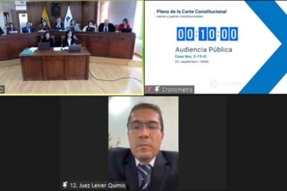 Diligencia. El pasado 25 de septiembre el pleno de la Corte escuchó a los involucrados en el caso del dictamen.