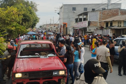 Hecho. Así quedó la camioneta en la que se movilizaban Jordán y Villón, la tarde del pasado 6 de octubre.