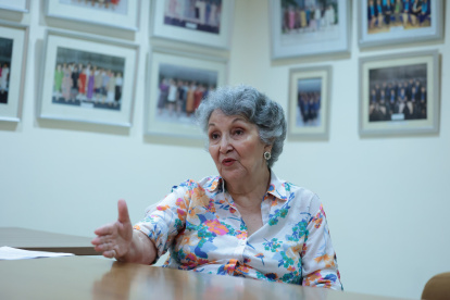 Presencia. Silvia Rivadeneira preside la Sociedad Femenina de Cultura.