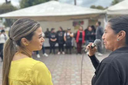 Nicole Bonifaz (i), la nueva presidenta del Consejo de Participación Ciudadana y Control Social (CPCCS).