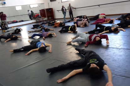 Ensayos. Actuales miembros de la CND en unas prácticas.